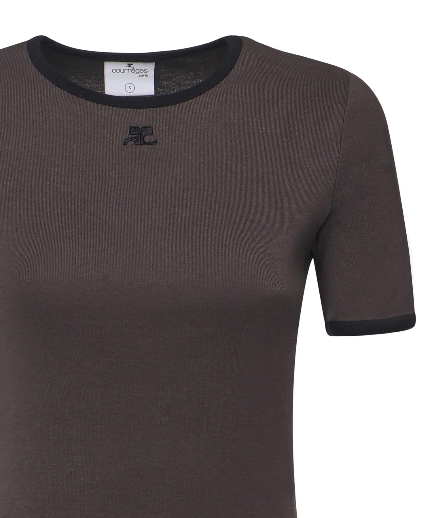 T-shirt in cotone con logo 125JTS017JS0203 B212 COURREGES 