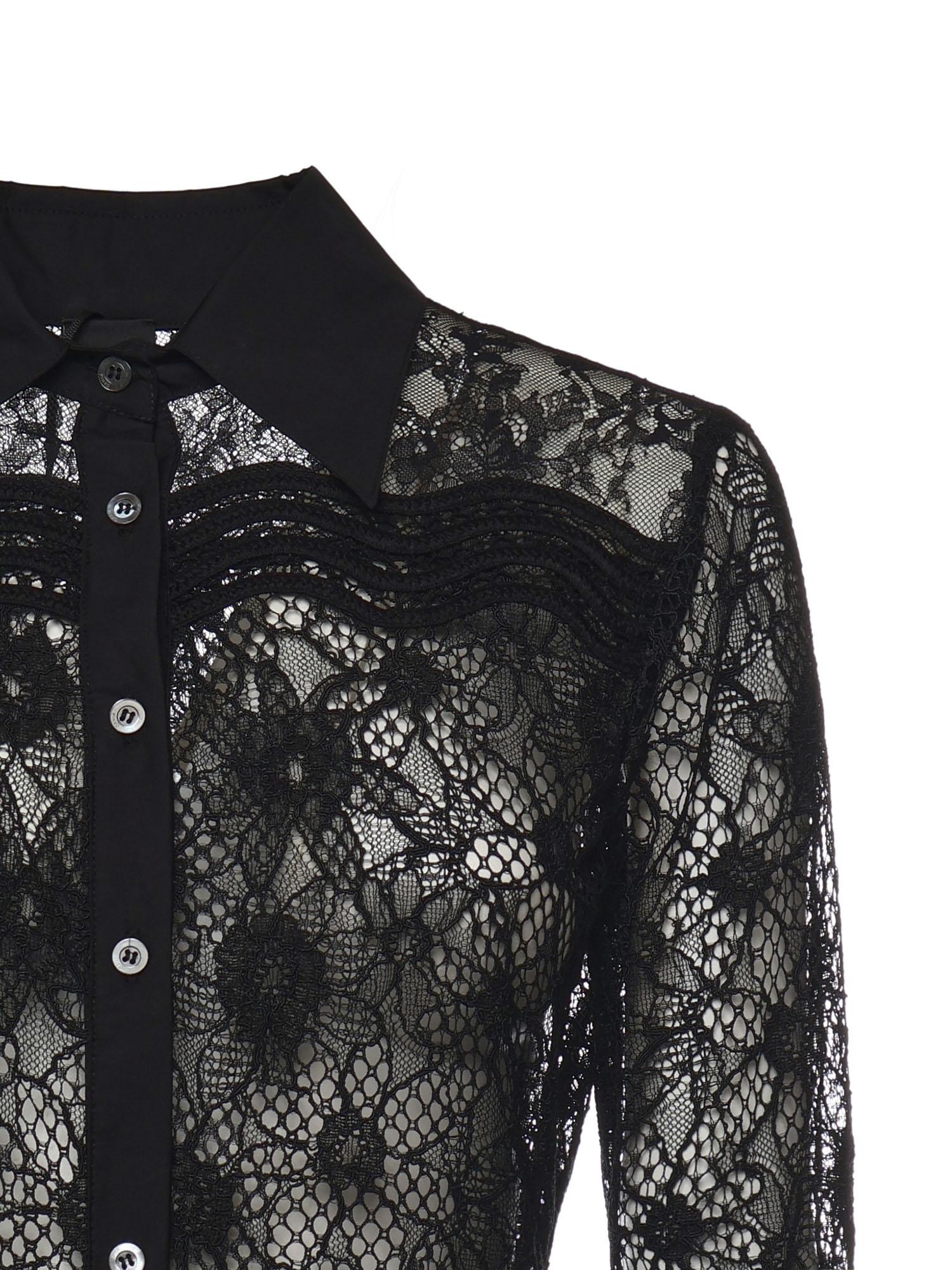 Camicia in tulle e pizzo 106600 A381Z99 PINKO 