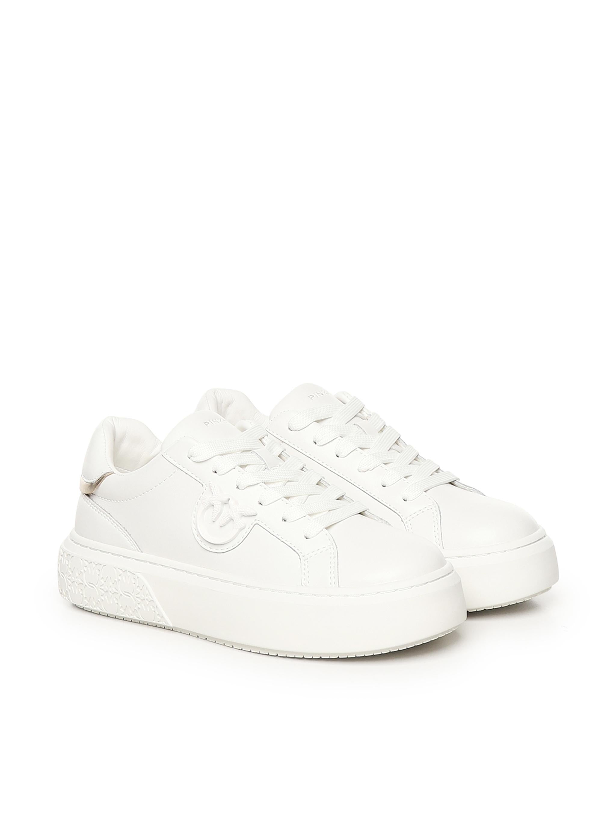 Scarpe da tennis in pelle con suola platform SS0071 P001Z12 PINKO 