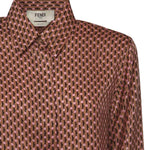 Camicia in seta jacquard Fendi Dots FS8293 AVJ2F1TRM FENDI 