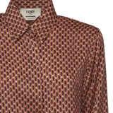 Camicia in seta jacquard Fendi Dots FS8293 AVJ2F1TRM FENDI 