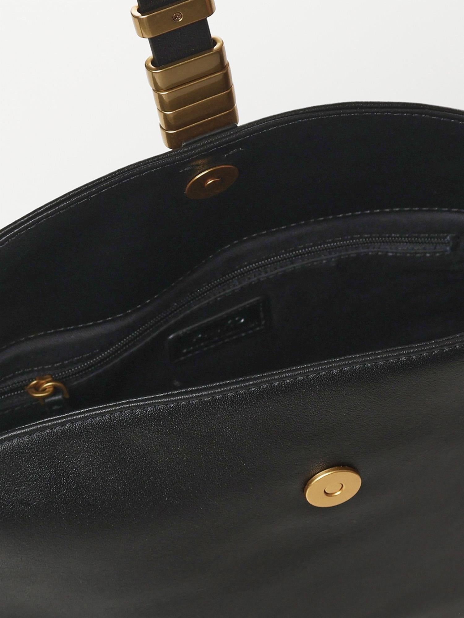 Borsa a spalla piccola Saddle Bag in pelle<BR/> 105895 A1ZXZ99Q PINKO 