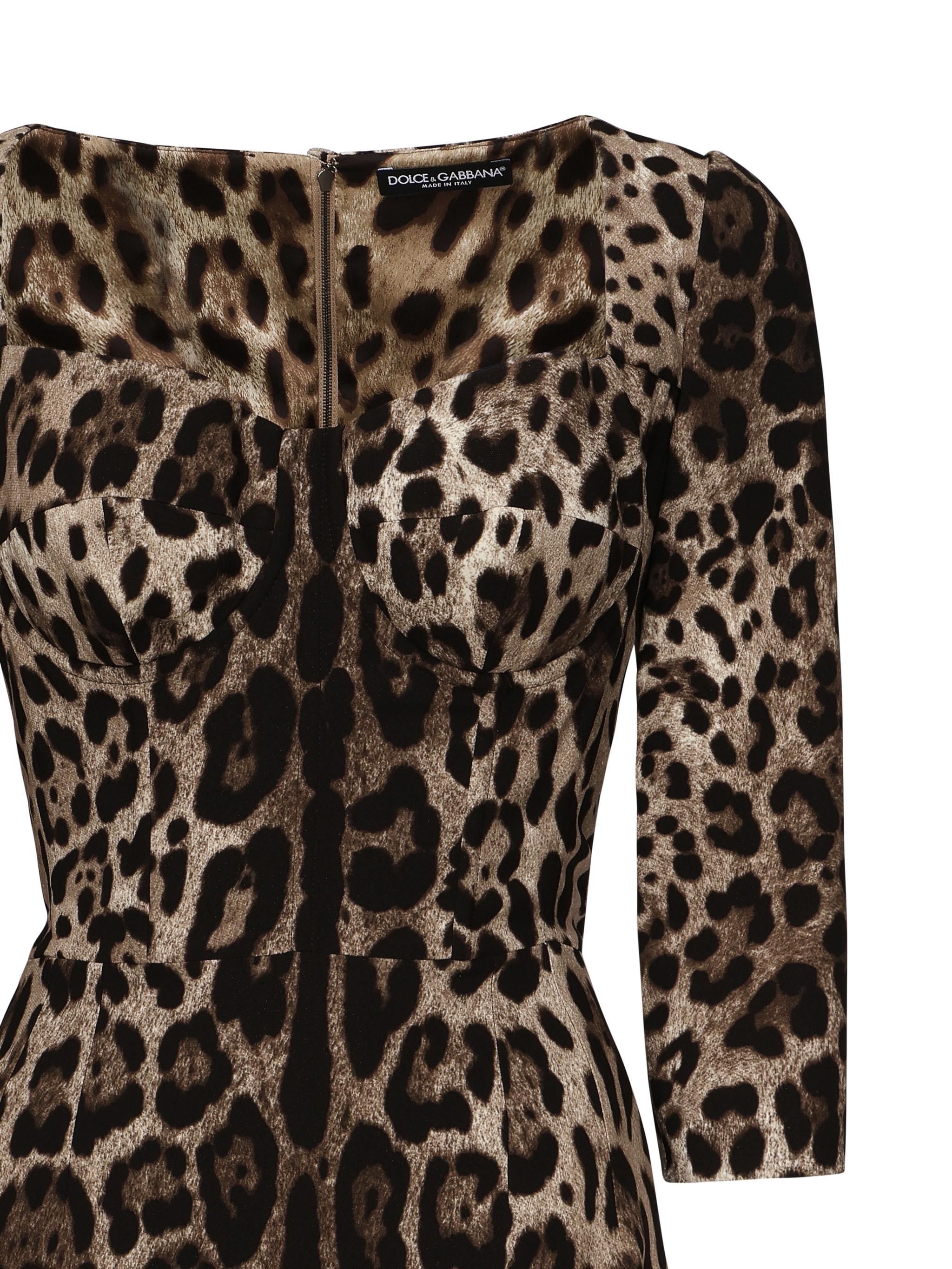 Abito bustier in stampa leo F6C1ET FSRKIHY13M DOLCE & GABBANA 