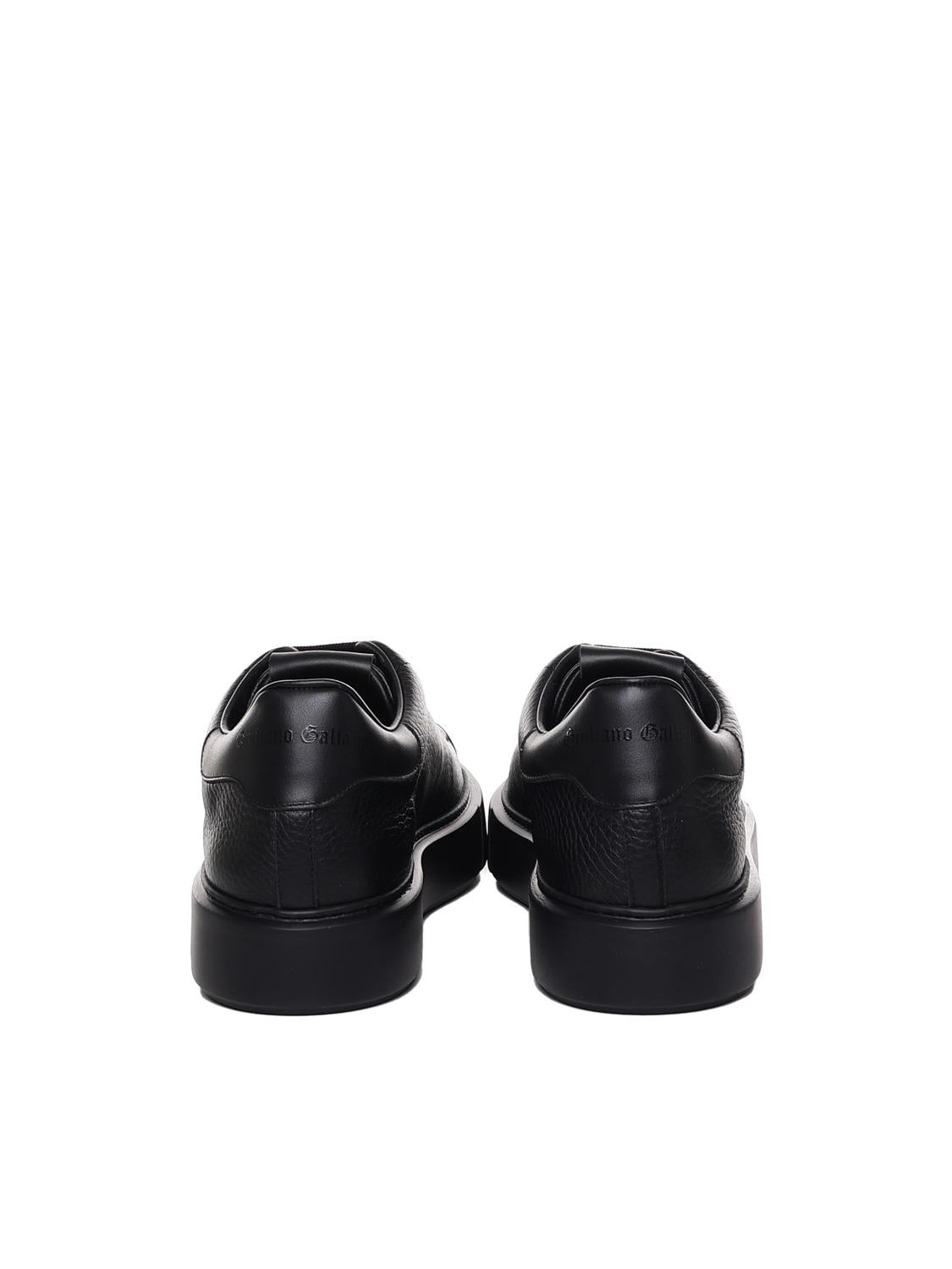 Sneakers Fire1 in pelle<BR/> FIRE 1 TOTALBLACK GIULIANO GALIANO 