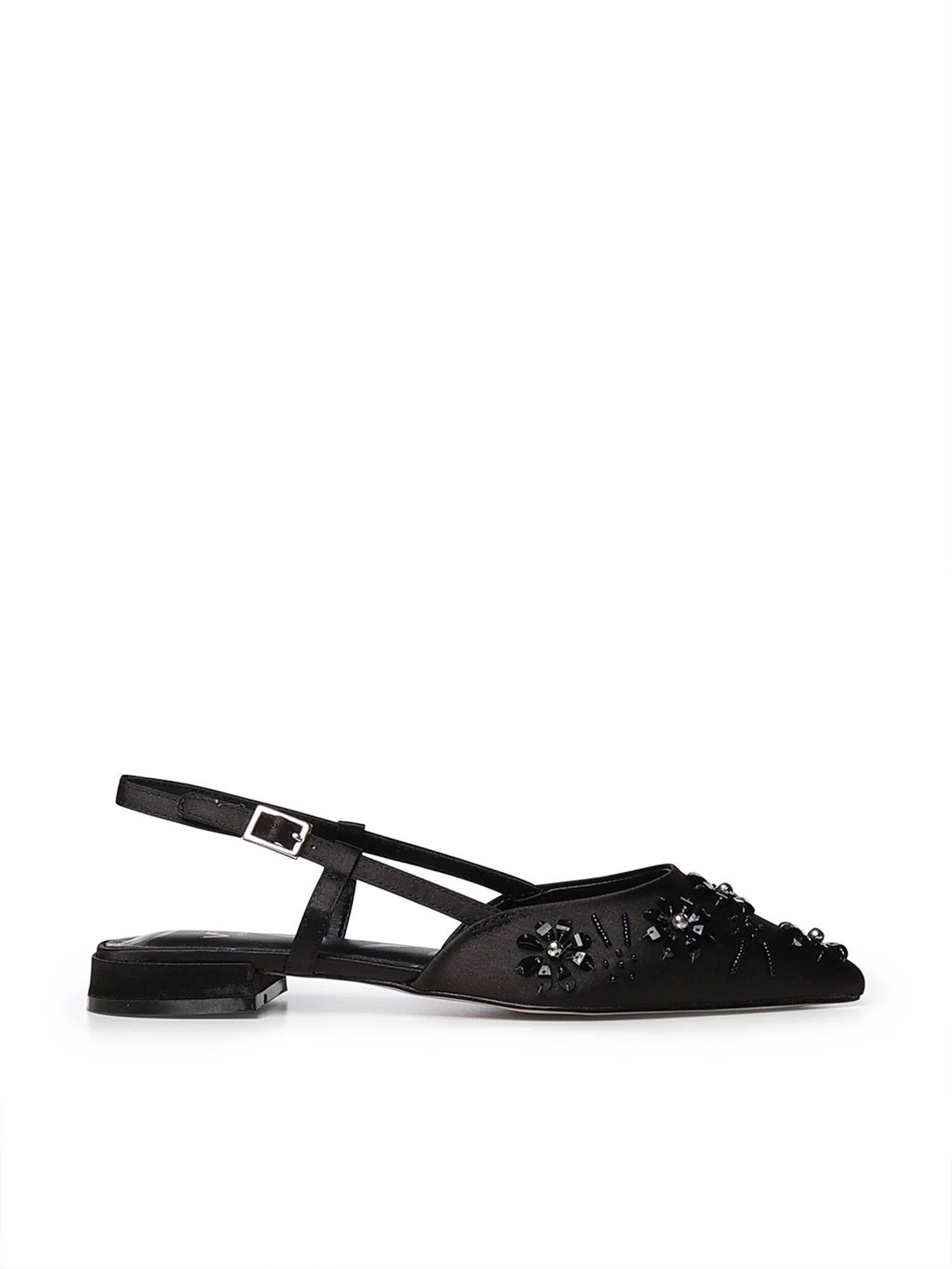 Slingback Kayla con applicazioni floreali 73SC9YL01RIC KAYLA SLINGBACKNERO V° 73 