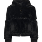 Pelliccia penny con cappuccio 73C19EX02 PENNYNERO V° 73 