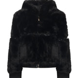 Pelliccia penny con cappuccio 73C19EX02 PENNYNERO V° 73 