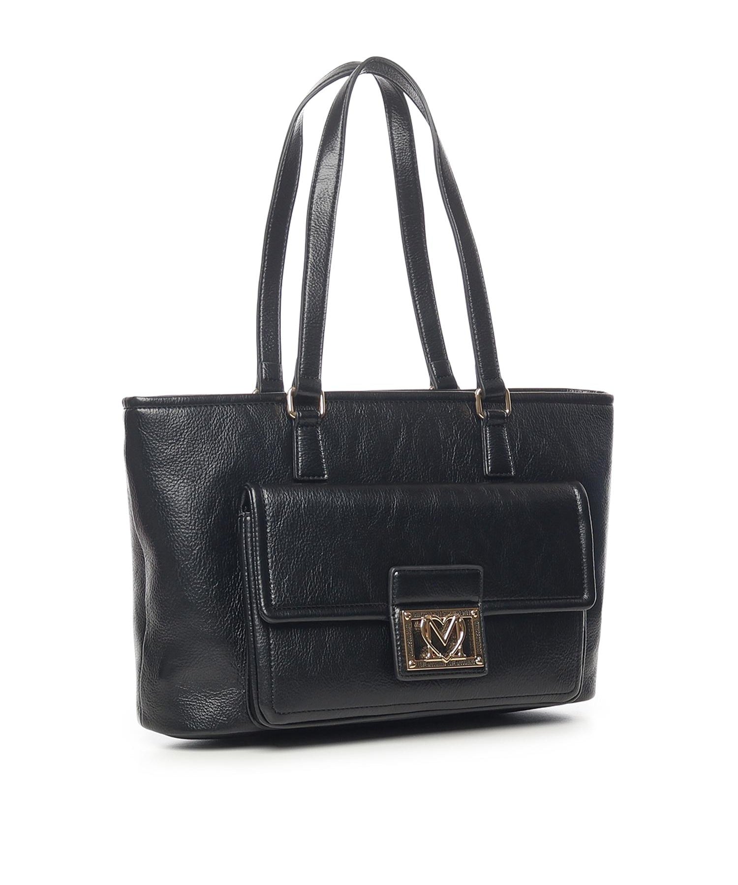 Shopper con placca logata JC4087PP1NLI0 000 LOVE MOSCHINO 