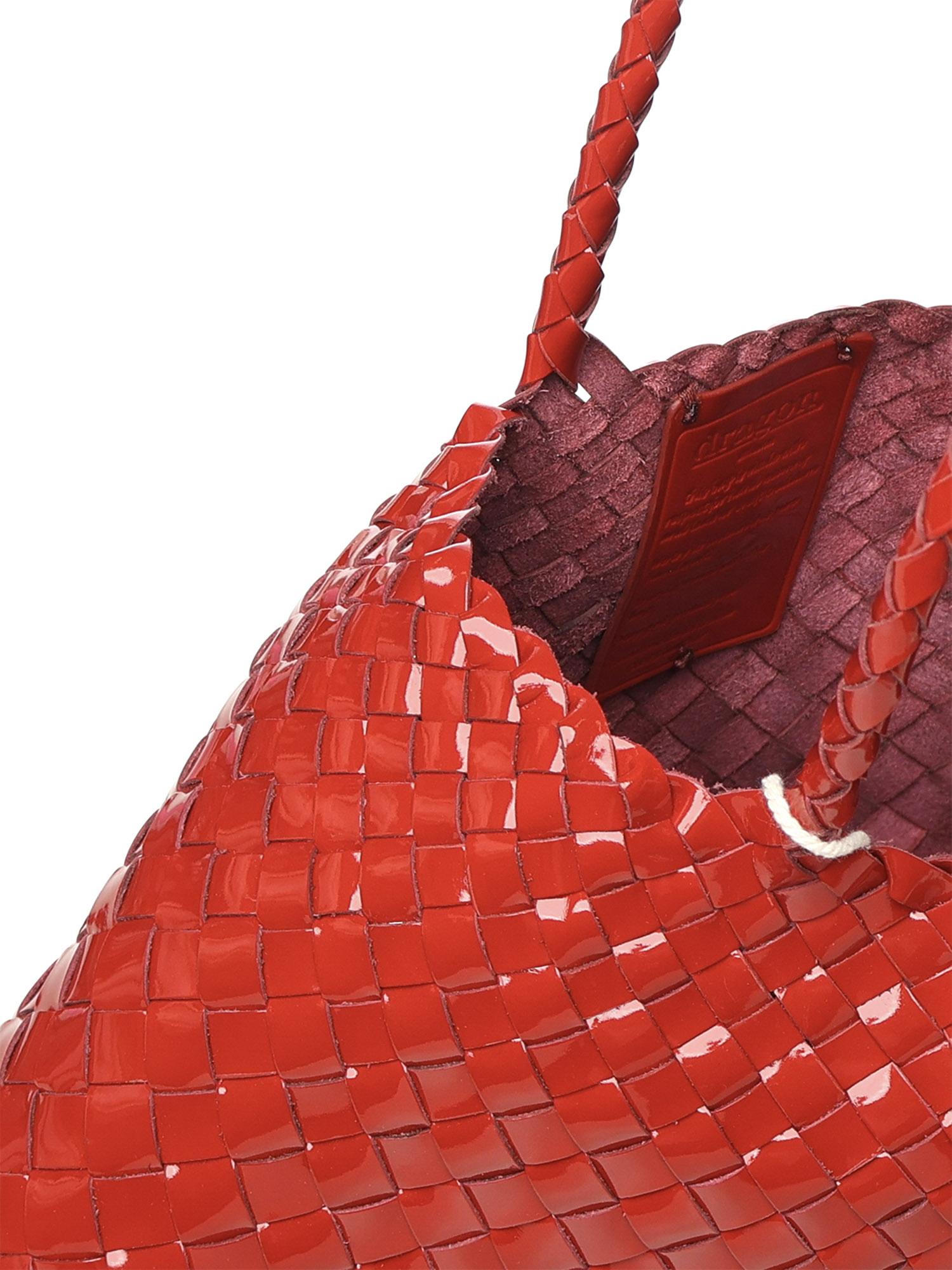 Borsa "Santa croce small" in pelle 8893 PATENT RED DRAGON DIFFUSION 