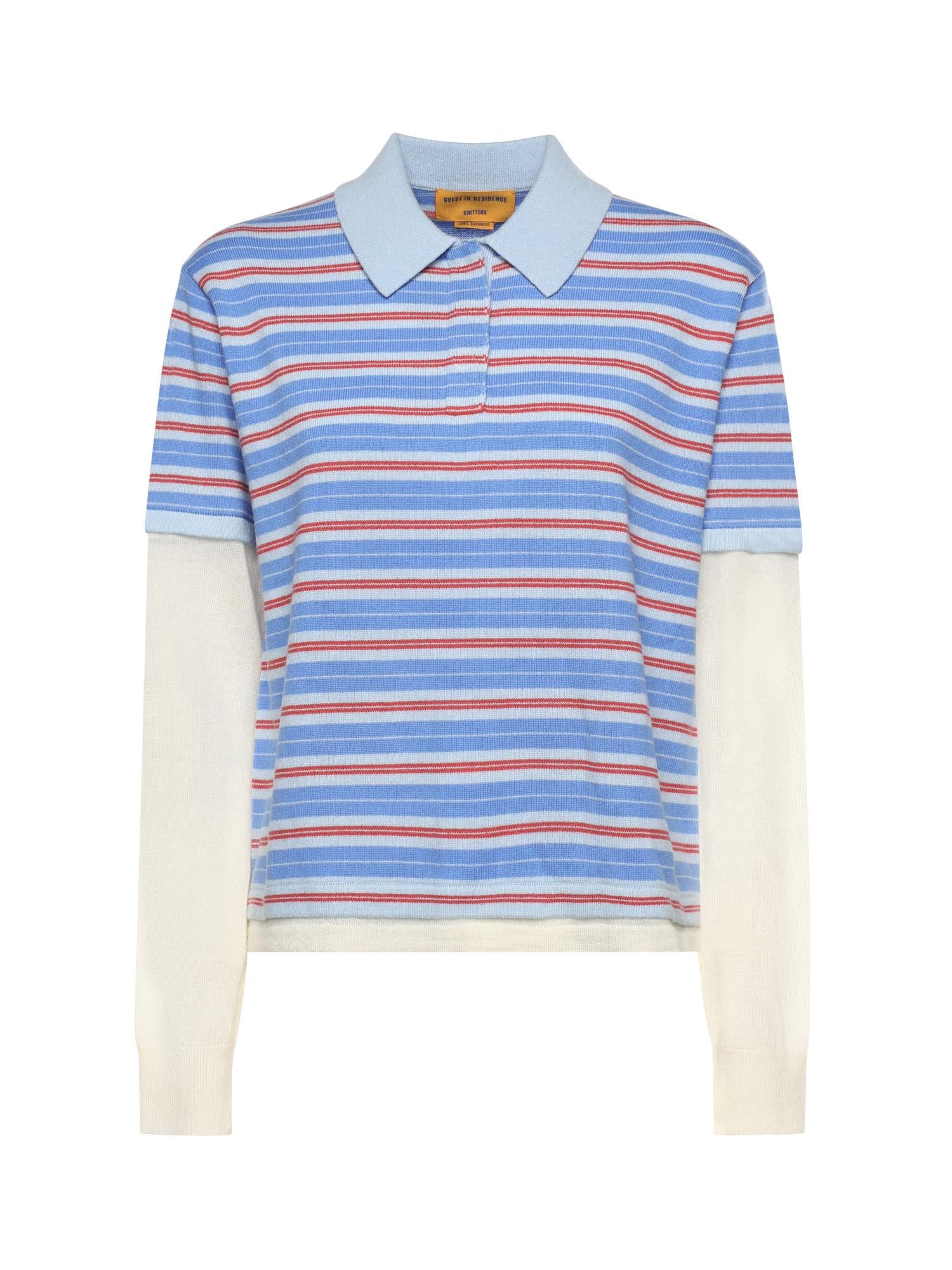Polo Striped Rugby in cashmere W40710JL CLEAR SKY COMBO GUEST IN RESIDENCE 