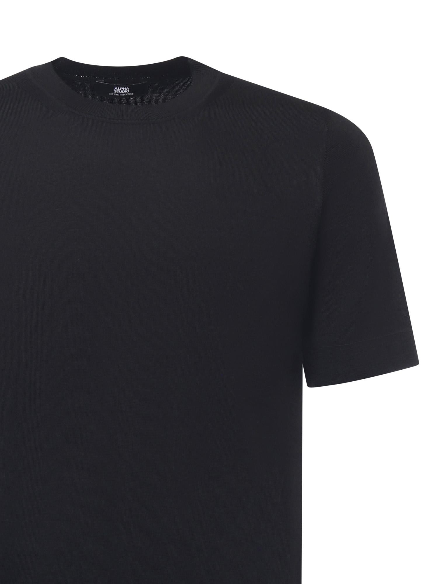 T-shirt in merinos FE6315C 3002 ALPHA STUDIO 