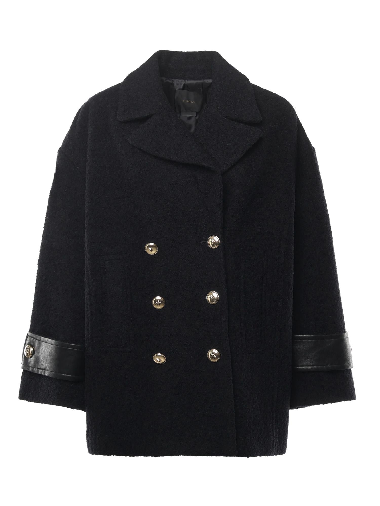 Cappotto caban doppiopetto in bouclé 105559 A2SHG02 PINKO 