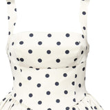 Mini abito in raso a pois SS25092S CREAM SELF-PORTRAIT 