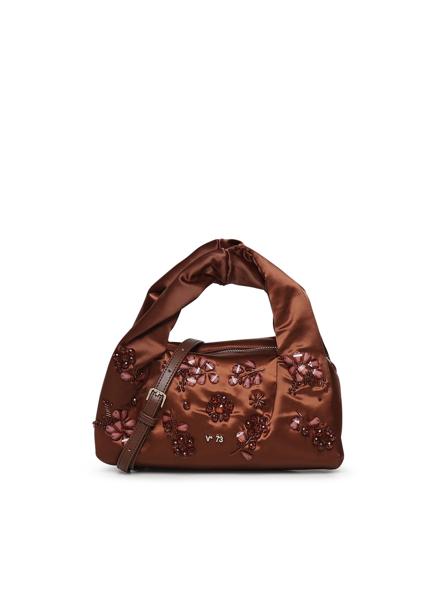 Mini bag con applicazioni floreali 73BS9MZ01 KAYLACIOCCOLATO V° 73 