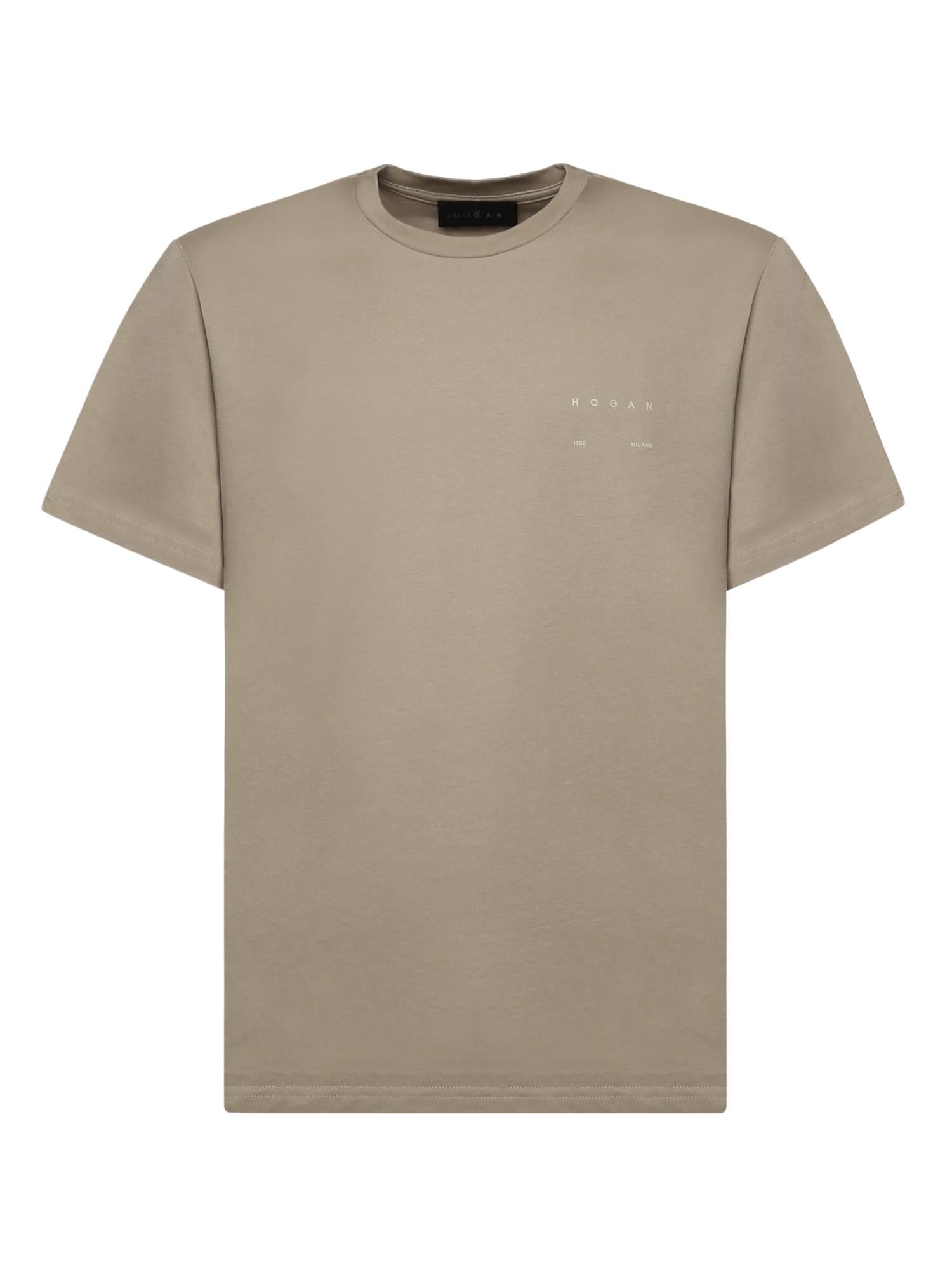 T-shirt in cotone con logo KQMB3522360ZFV C004 HOGAN 