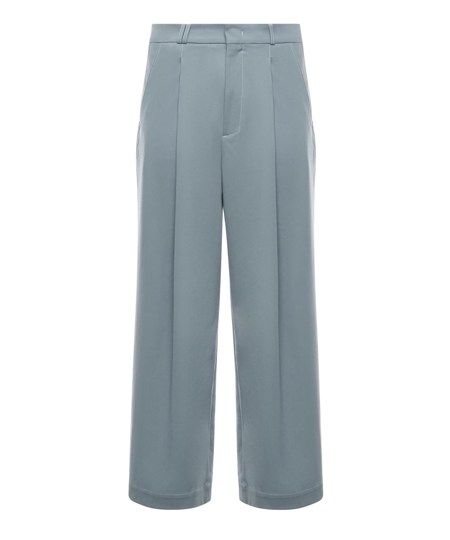 Pantaloni super loose con pinces PT016V1 BLU BONSAI 