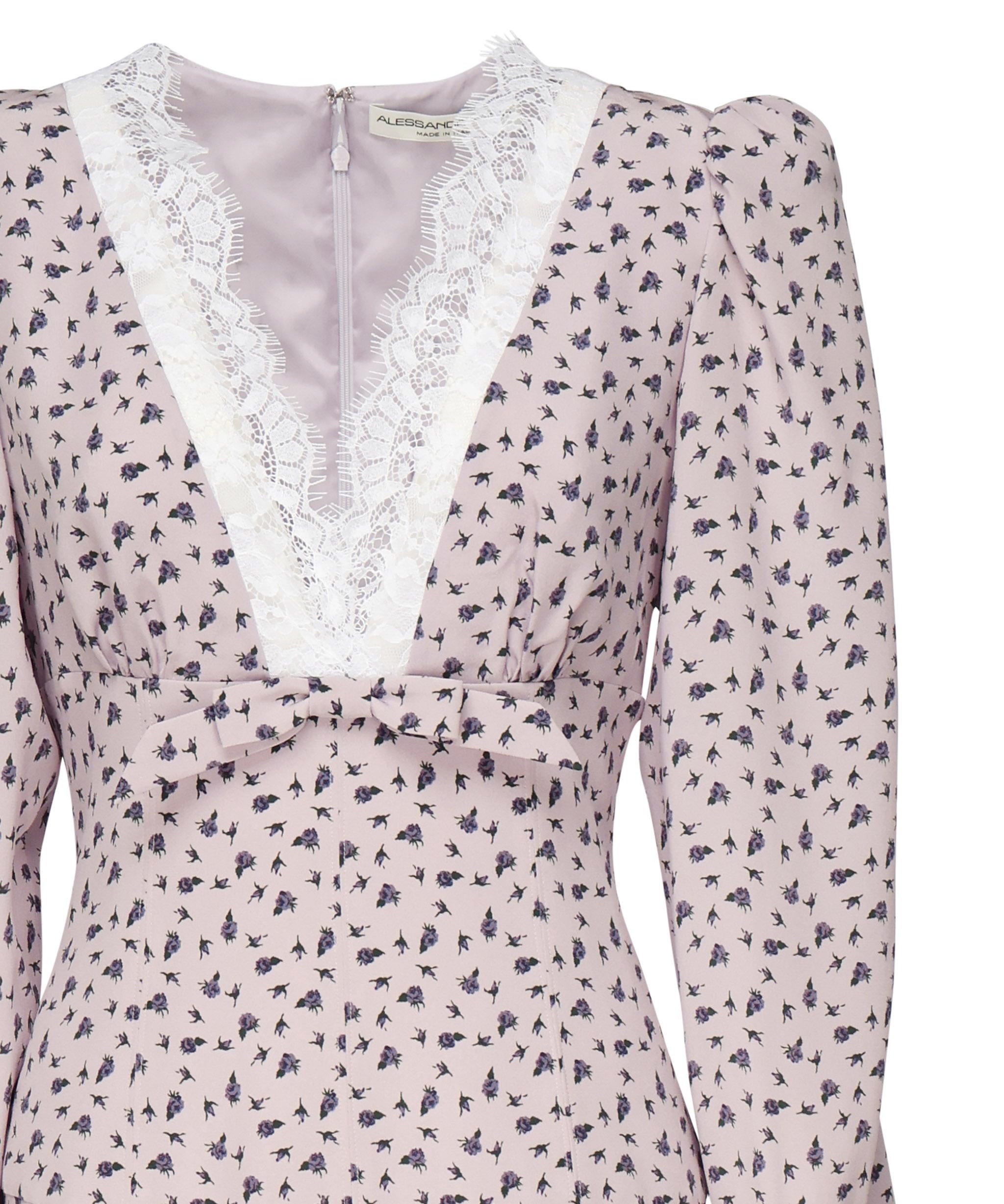 Abito con stampa rose FABX3985F4464 1911 ALESSANDRA RICH 