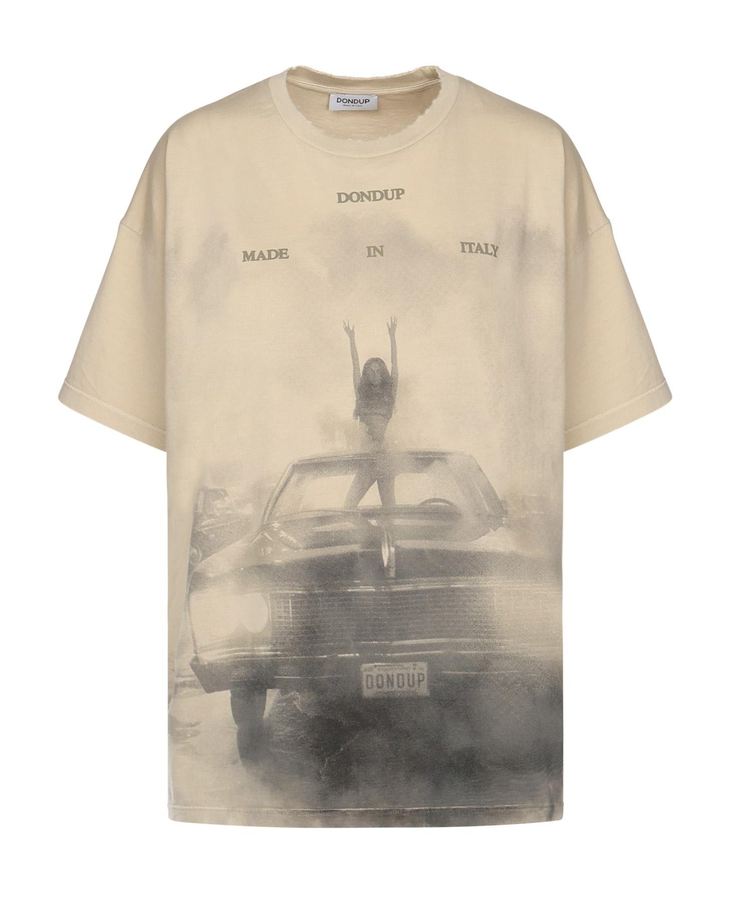 T-shirt con stampa<BR/> DS034 JF0350DLP2010 DONDUP 