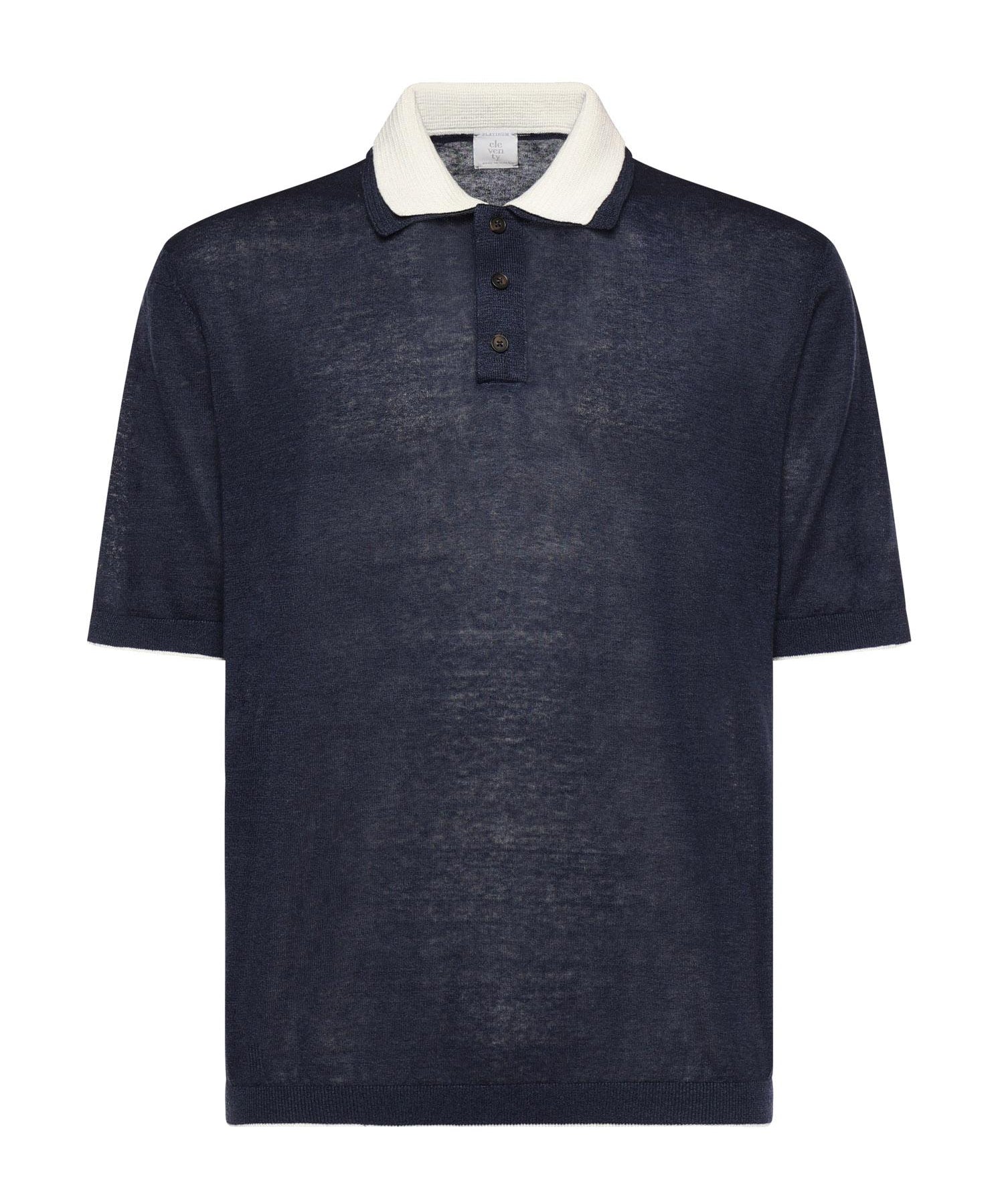 Polo in misto lino M76POLM01MAG0M059 11-01 ELEVENTY 