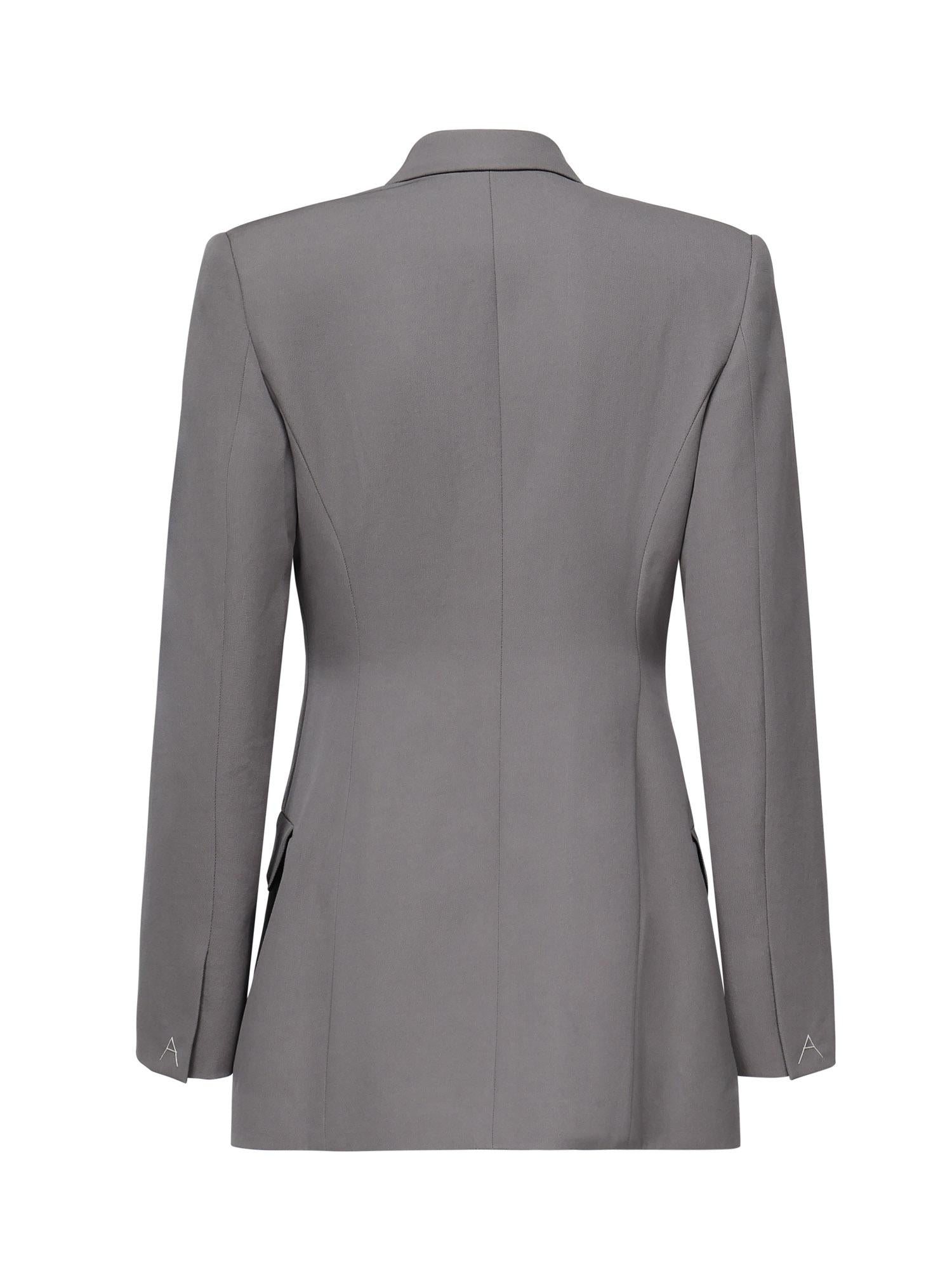 Giacca sartoriale doppiopetto in gabardine di lana AA9V1129T612B 284 ALAIA 