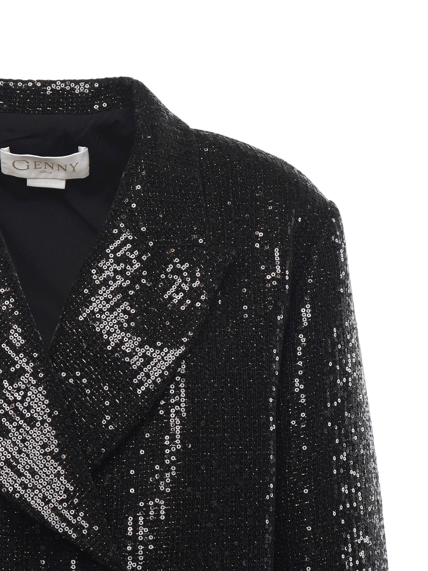 Giacca cropped con paillettes 79AAQ502 N0657899 GENNY 