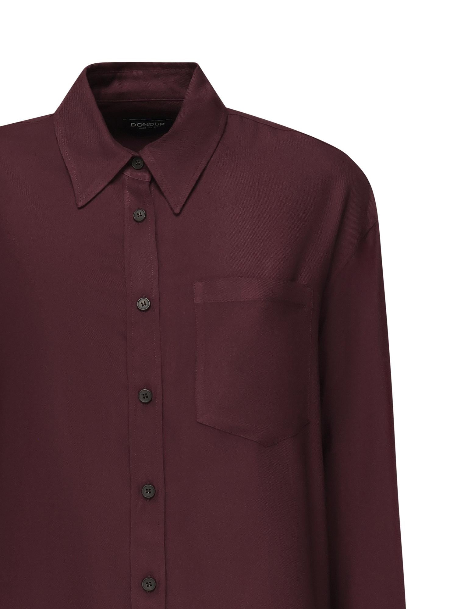 Camicia in levantina di viscosa DC375 IF0044D002O527 DONDUP 