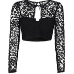 Top corto in pizzo AW23-002T LACEBLACK SELF-PORTRAIT 