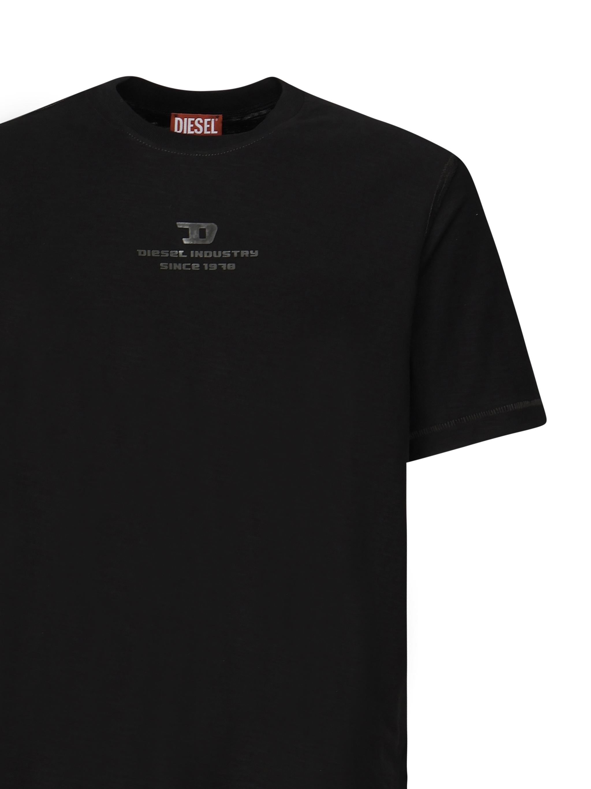 T-shirt fiammata con logo A16424 0QKAP9XX DIESEL 