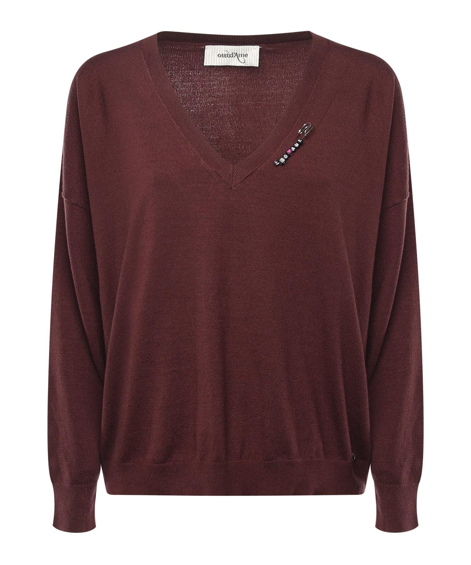 Pullover in misto lana DK9264 ECRU OTTOD'AME 