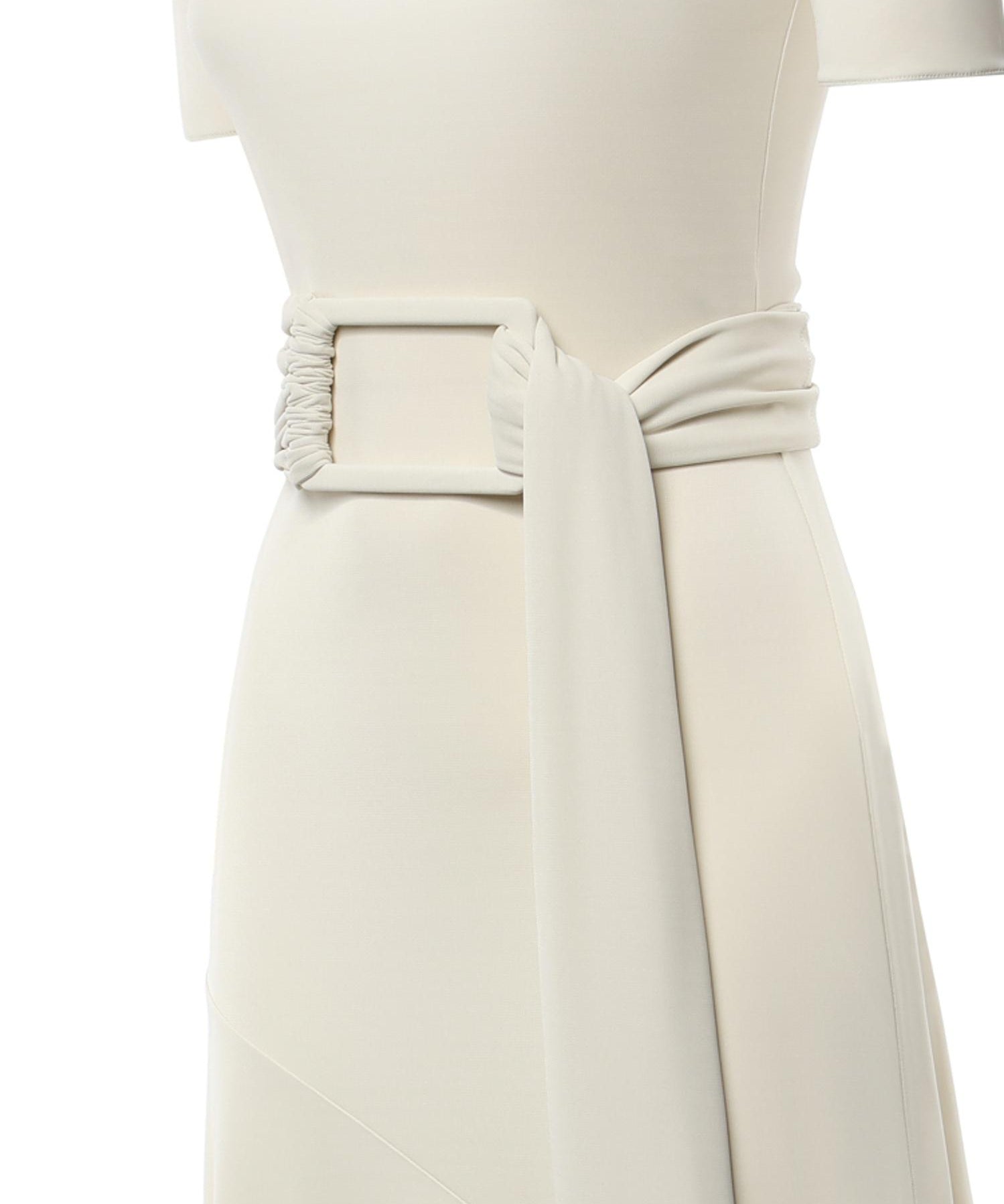Abito in jersey con cintura AA9R3137J090D 102 ALAIA 