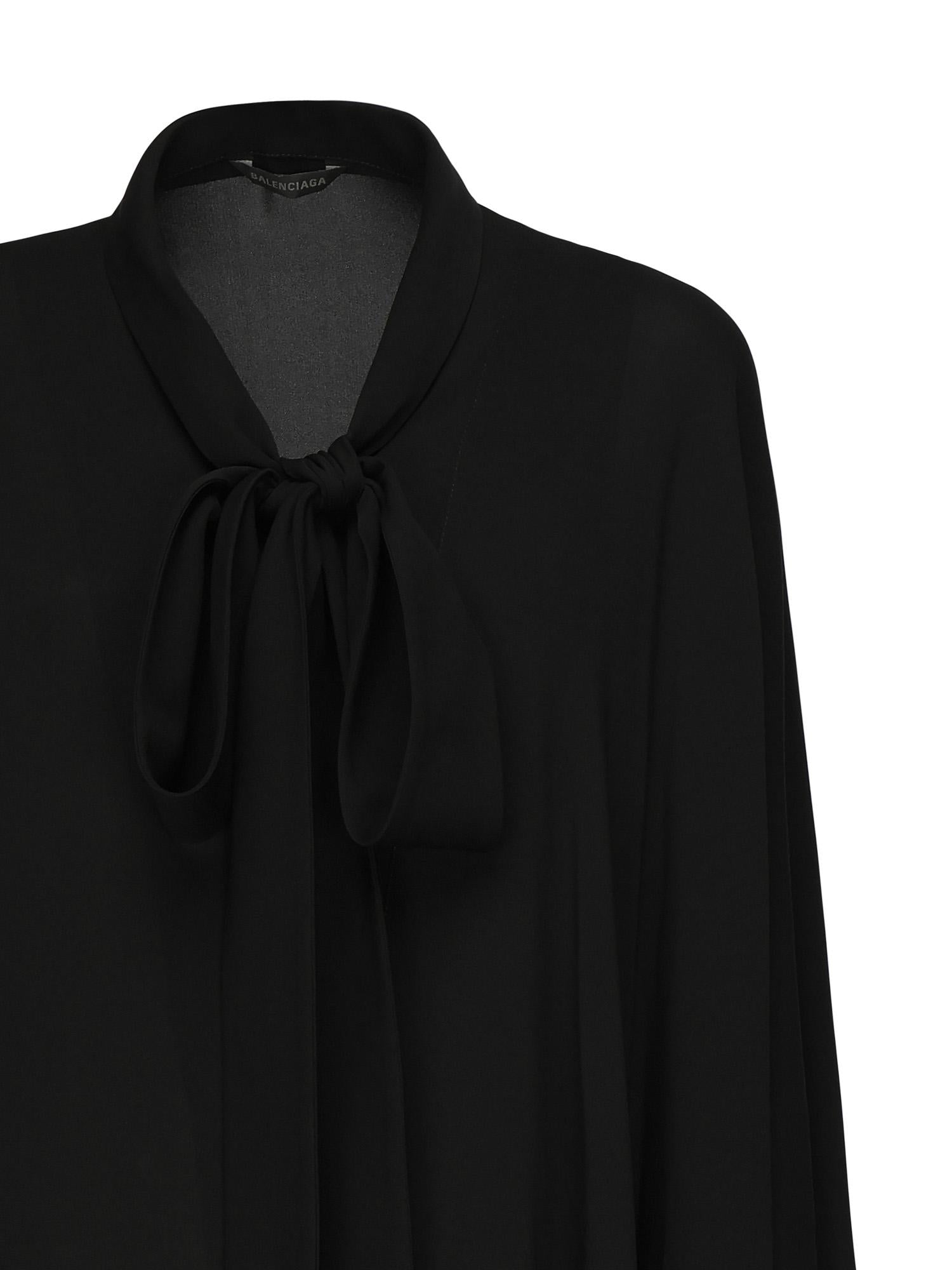 Blusa-sciarpa in georgette di seta 839280 TIN131000 BALENCIAGA 