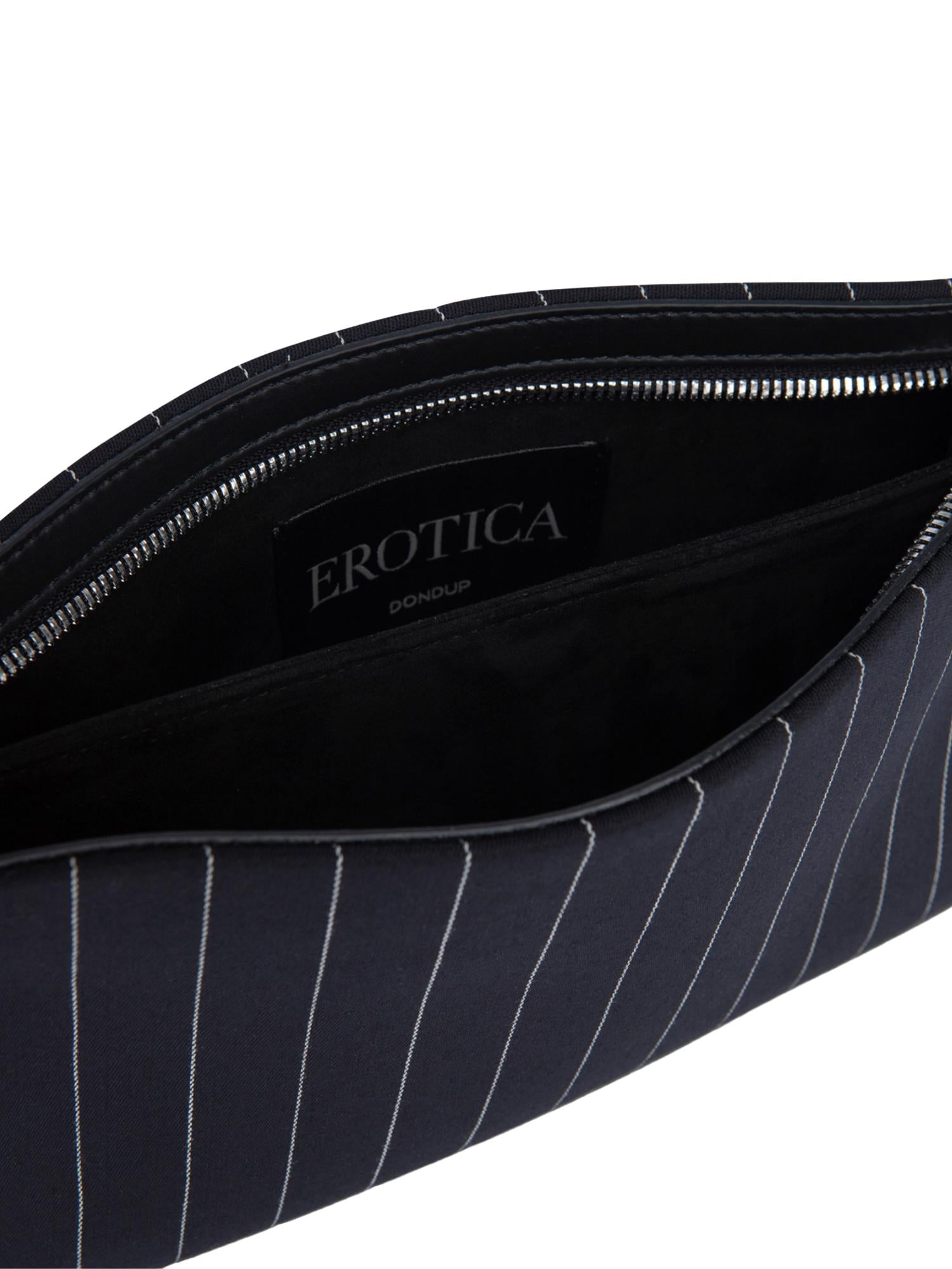 Clutch in fresco di lana gessato WB322 ES0080D999 DONDUP 