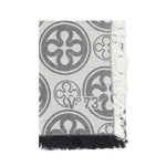 Sciarpa caroline jacquard<BR/> 73SP8FT02 CAROLINENERO/BIANCO V° 73 