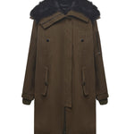 Piumino lungo con finiture in pelliccia F9U05Z FU6YDV0531 DOLCE & GABBANA 