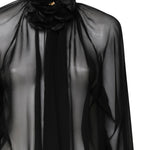 Camicia Rose di chiffon trasparente F5S25T FU1ATN0000 DOLCE & GABBANA 