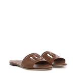 Slide in pelle di vitello e logo CQ0436 AY32981236 DOLCE & GABBANA 