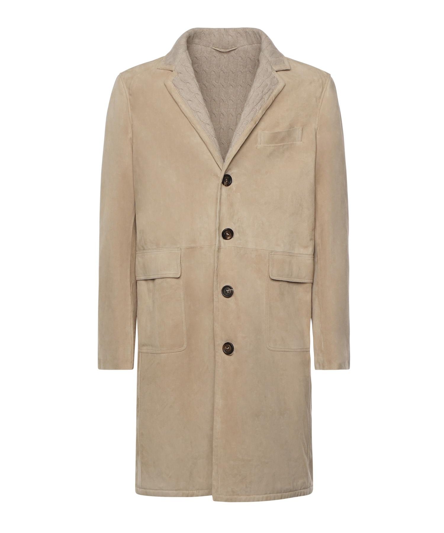 Cappotto in pelle scamosciata L75CAPL01PEL0L002 02 ELEVENTY 
