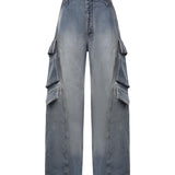 Jeans cargo in denim AA9P1400D026D A56 ALAIA 