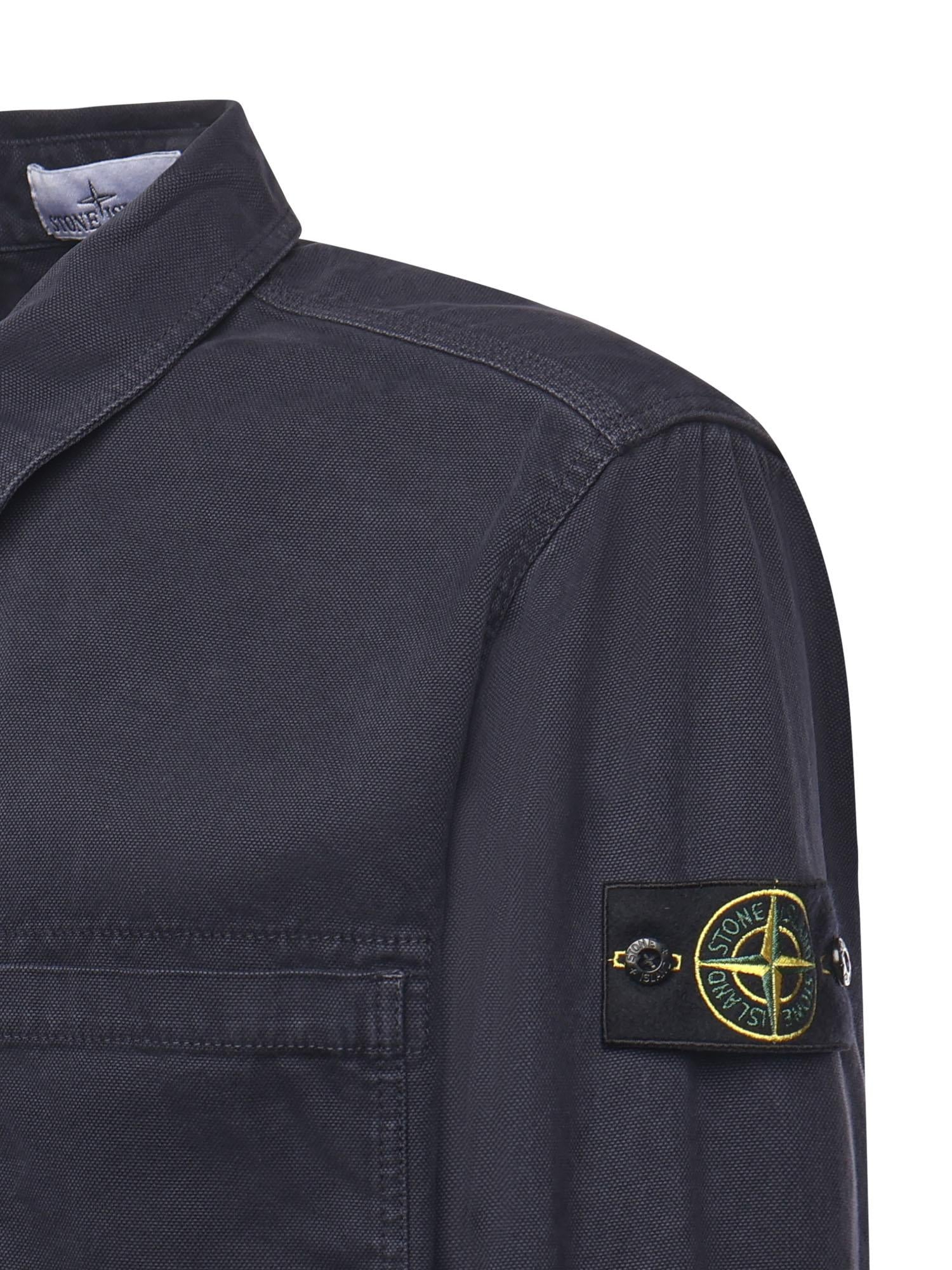 Overshirt in cotone biologico con logo K2S151200025 S0184V0126 STONE ISLAND 