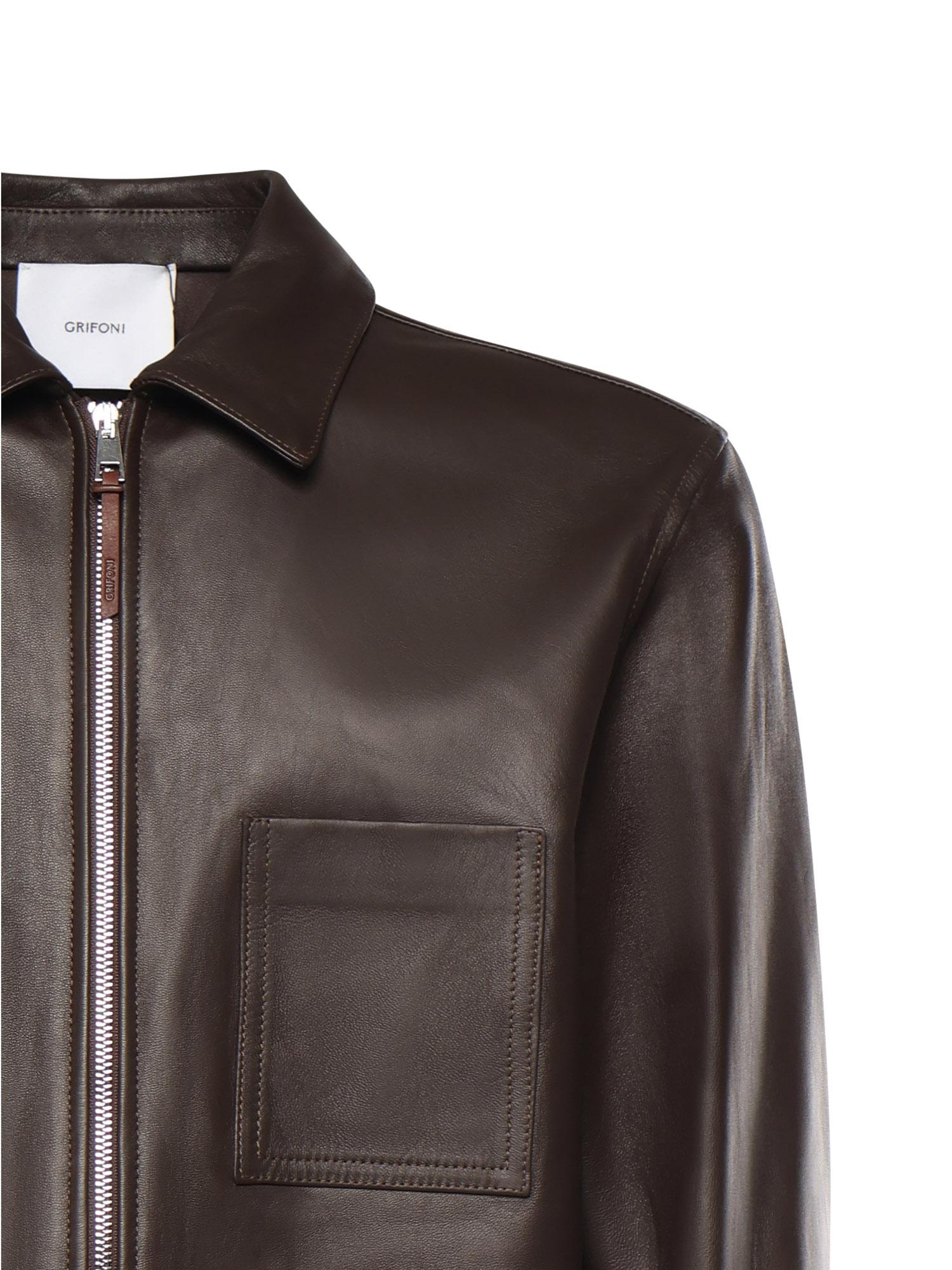 Overshirt in pelle G6AB0068 65G GRIFONI 