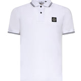 Polo in piqué di cotone con patch Compass L1S152200010 S0018V1001 STONE ISLAND 