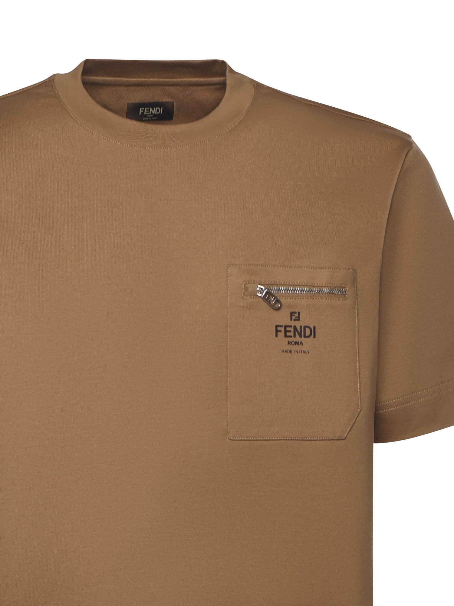 T-shirt in cotone con logo FY0936 ARYRF0QU5 FENDI 