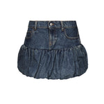 Minigonna in denim di cotone COPJ76F2014 BLU COPERNI 
