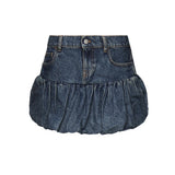 Minigonna in denim di cotone COPJ76F2014 BLU COPERNI 
