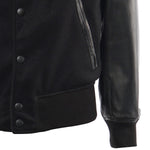 Bomber Varsity in nappa e tessuto VARSITY NAPPANERO GIULIANO GALIANO 