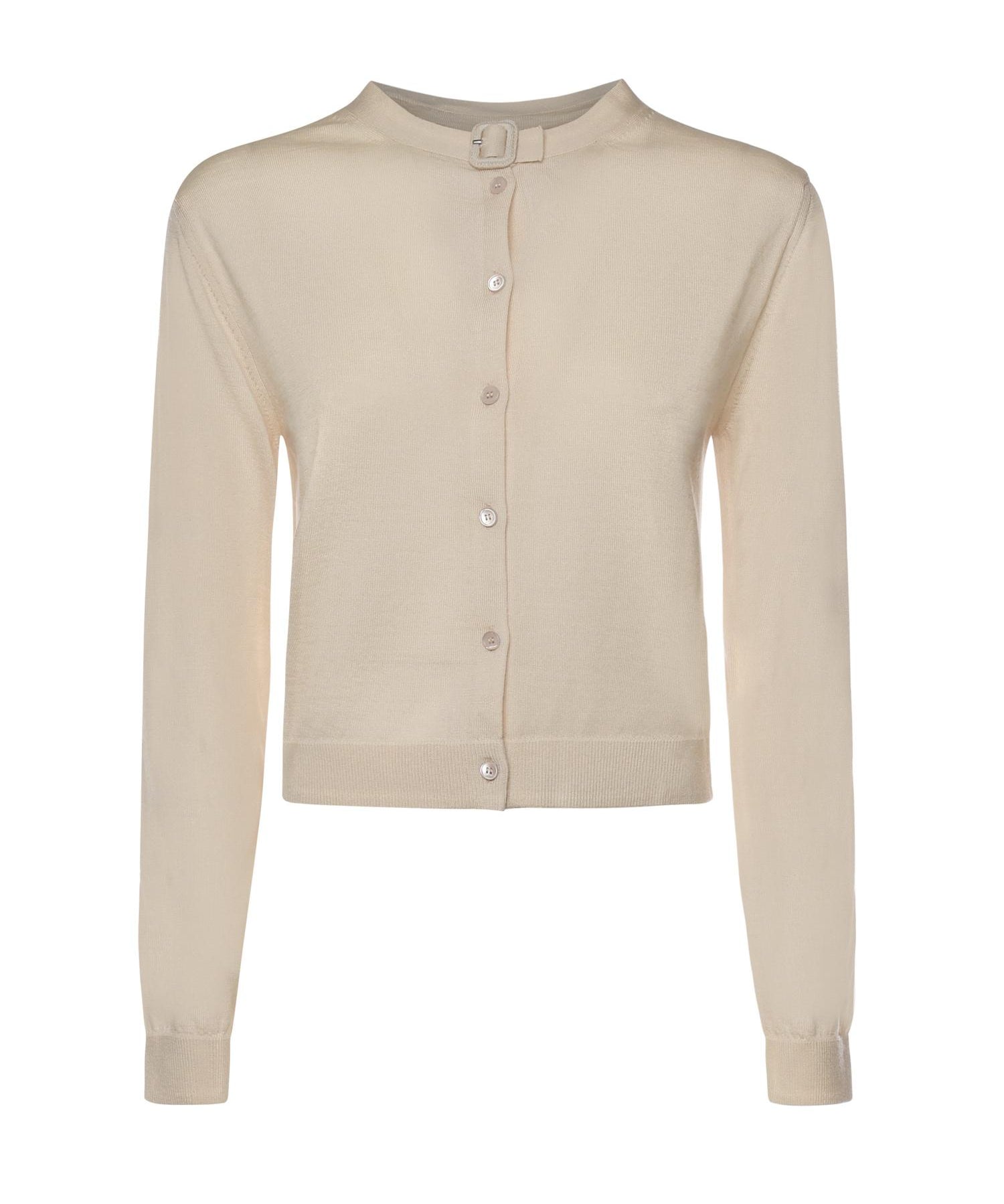 Cardigan in lana merino 126MGI045FI0071 1069 COURREGES 