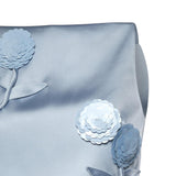Top in raso con applicazioni floreali SS26174T BL SELF-PORTRAIT 