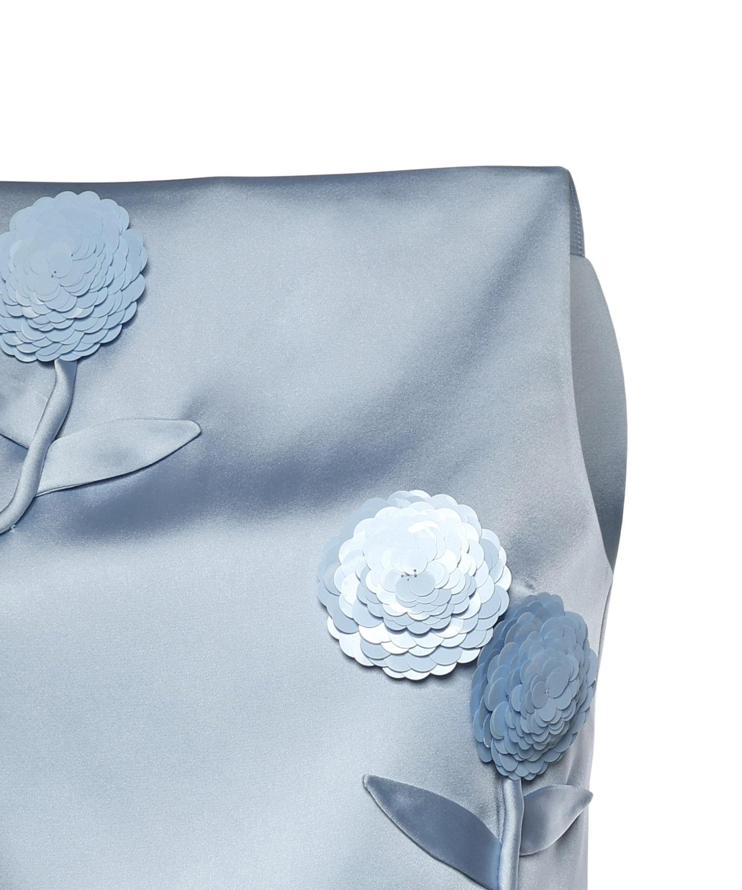 Top in raso con applicazioni floreali SS26174T BL SELF-PORTRAIT 