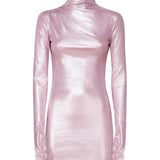 Abito collo alto con scollo T150162A TJV040PINK THE ANDAMANE 