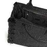 Borsa shopper media Beach in rafia con logo e nappine 106673 A39YZ99Q PINKO 